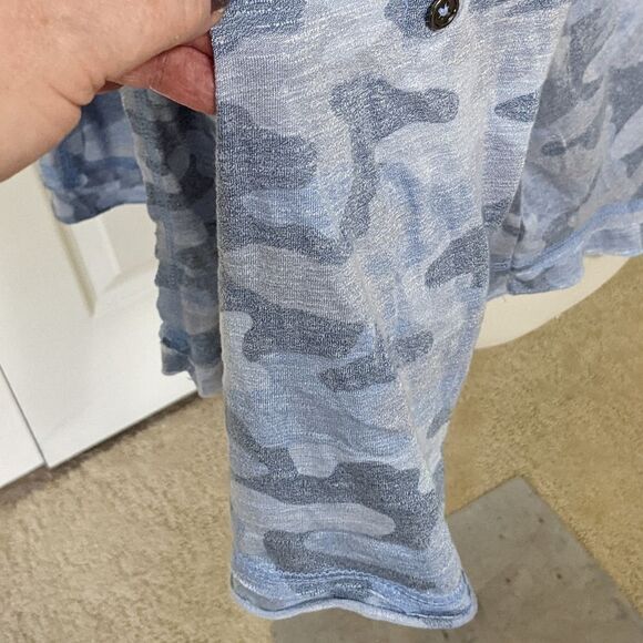 NWOT Nine West Round Neck Camouflage Top, 3/4 Sleeves - Picture 5 of 12